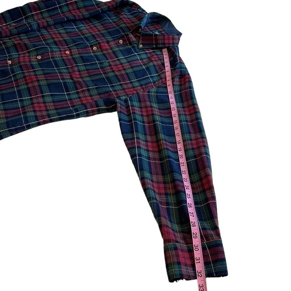 Izod Flannel Button Down Long Sleeve Plaid Shirt - Size XL - Picture 10 of 12